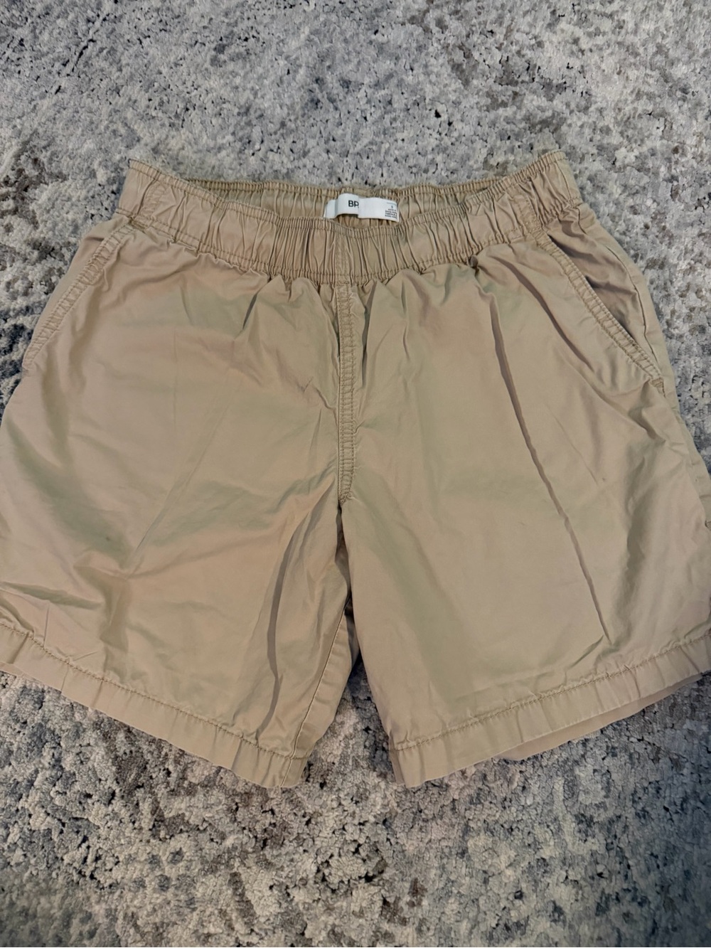 bp Men's Elastic-Waist Tan Athletic Shorts